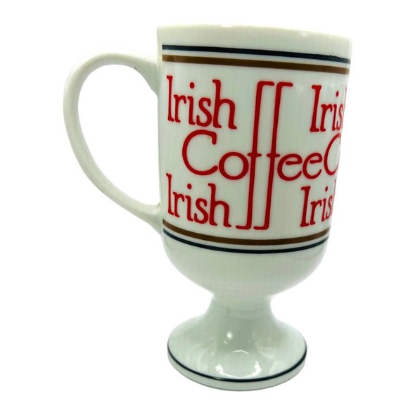 Set of 3 Footed Ceramic "Irish Coffee" Mugs by Graphic Gourmet - Picture 6 of 13